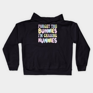 Forget The Bunnies I'm Chasing Hunnies Kids Hoodie